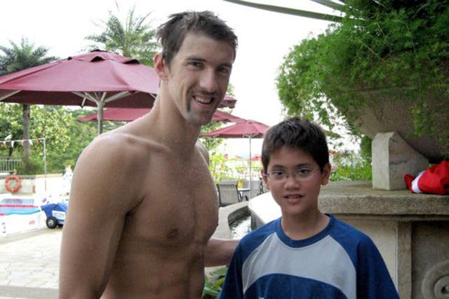 Joseph Schooling, pictured with Michael Phelps in 2008, won the 100m butterfly gold medal at Rio 2016