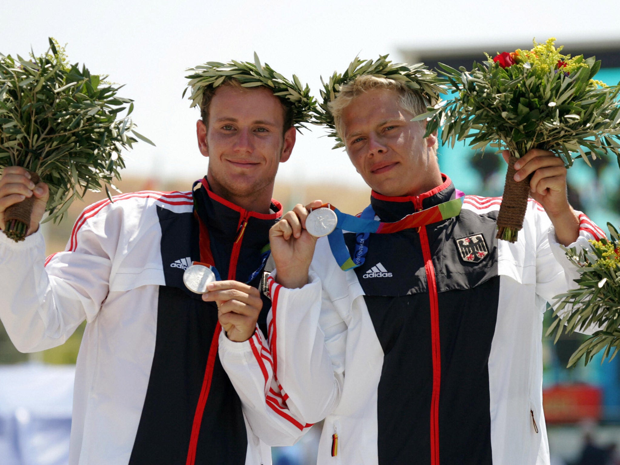 Stefan Henze (right) was involved in a car accident on Friday morning near the Olympic park