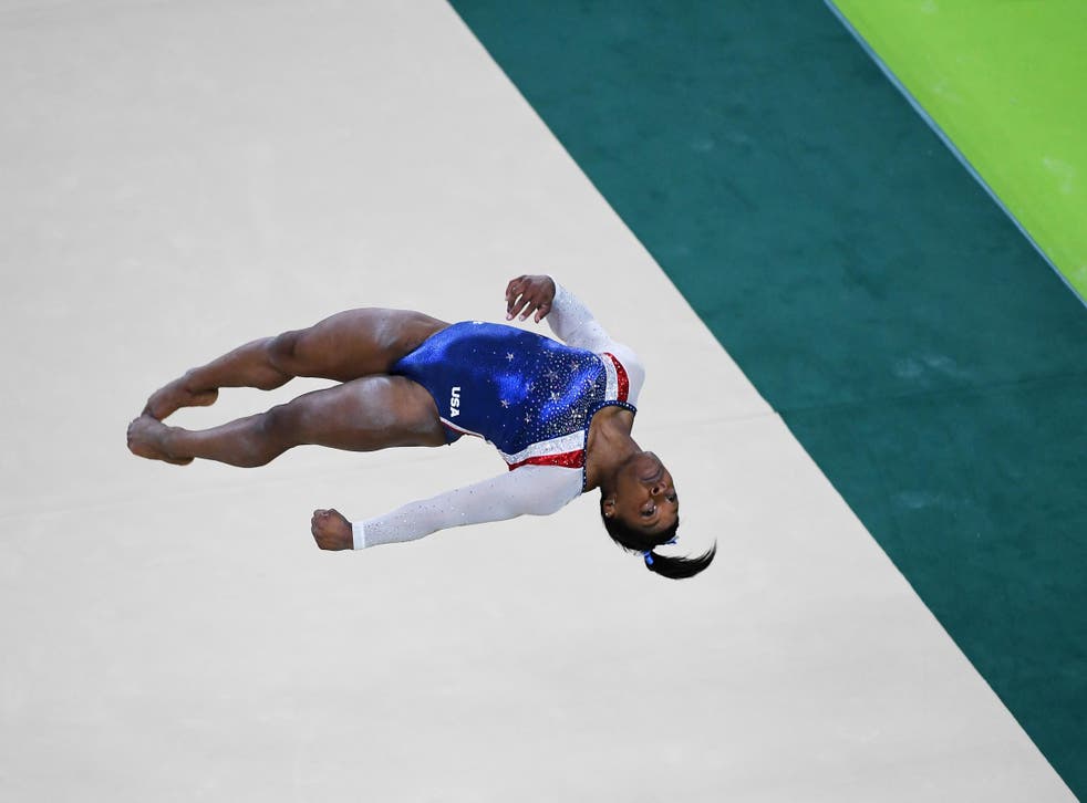 Gymnast Simone Biles, winner of four gold medals at the Rio Olympics, was among those targeted