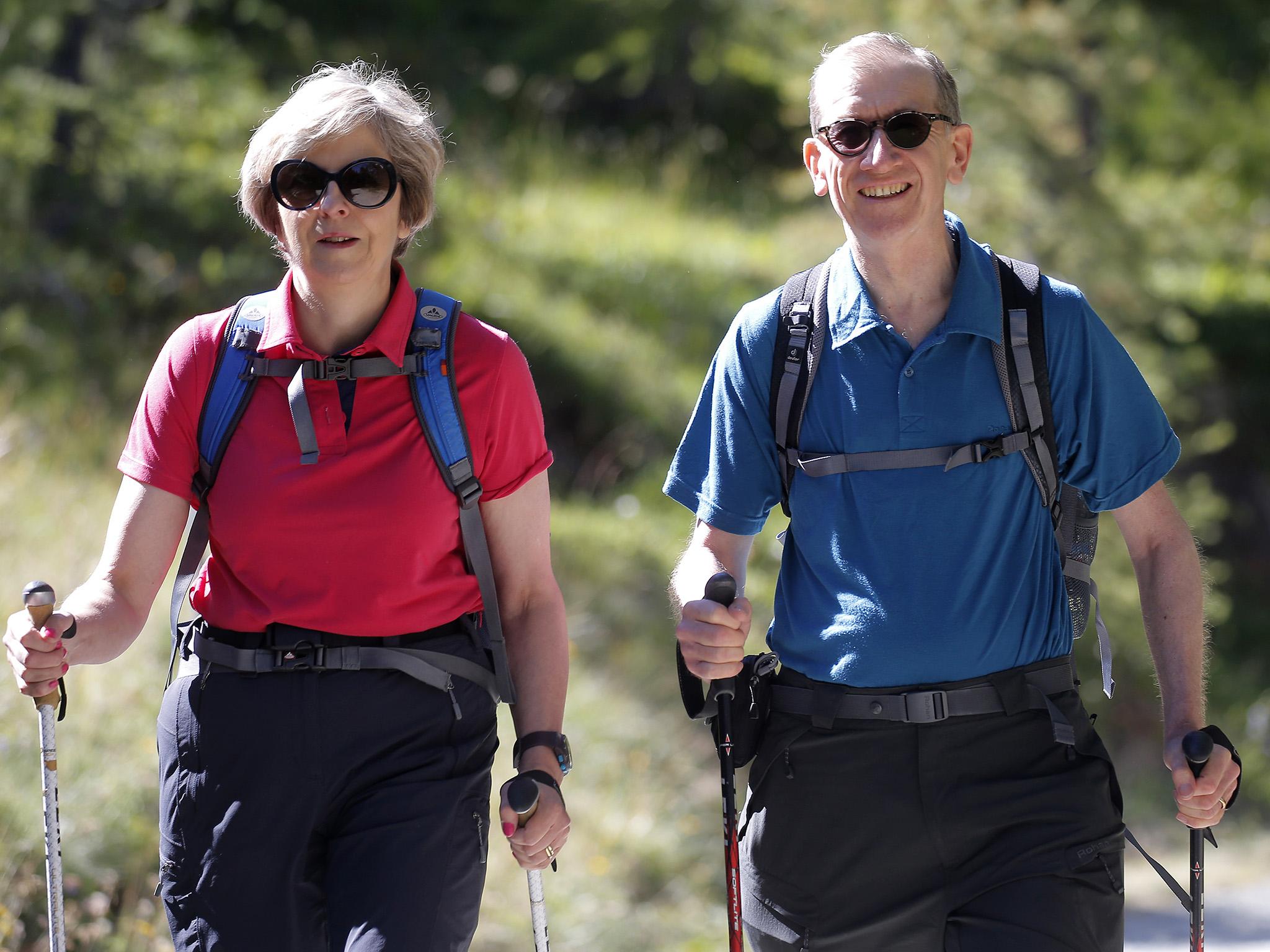 Theresa May’s trip to the Alps with husband Philip reminds us of a simpler time before gold-taps-and-private-jets Eurotrash vulgarity