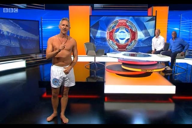 Gary Lineker presents Match of the Day in his pants