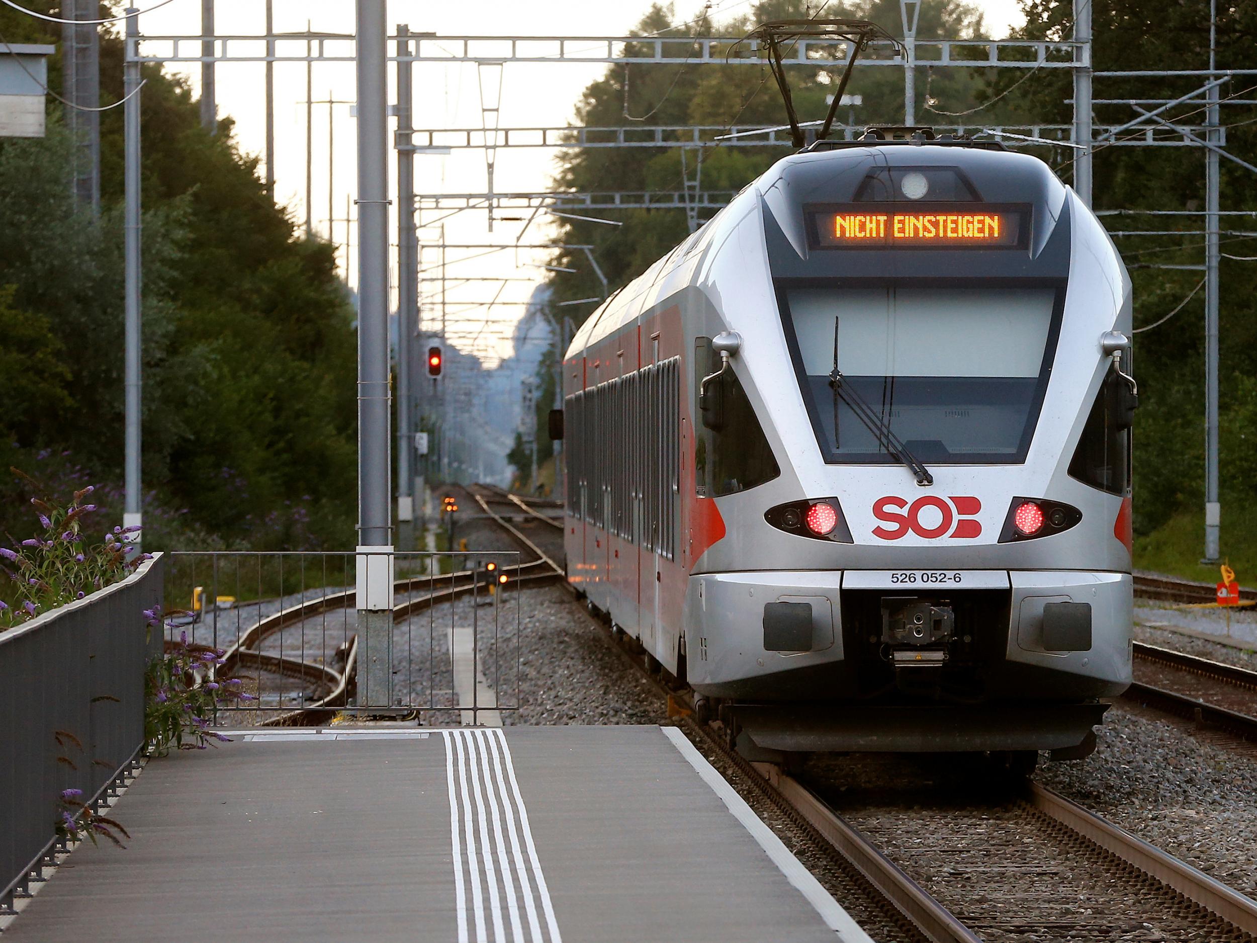 The attack took place on a train near Salez station in east Switzerland