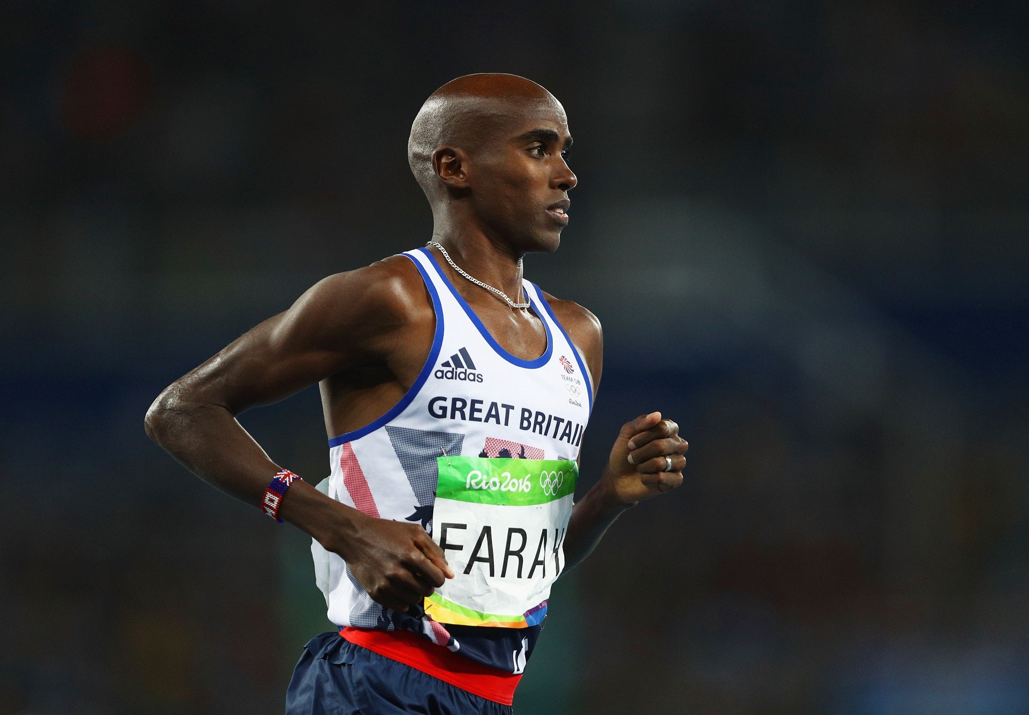 Mo Farah was tripped midway through the 10,000m final