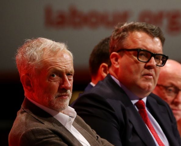 Jeremy Corbyn and Tom Watson at the Labour autumn conference in 2015