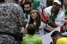 Rio 2016: Olympic security tell Iranian woman to leave after she holds sign calling for women's equality