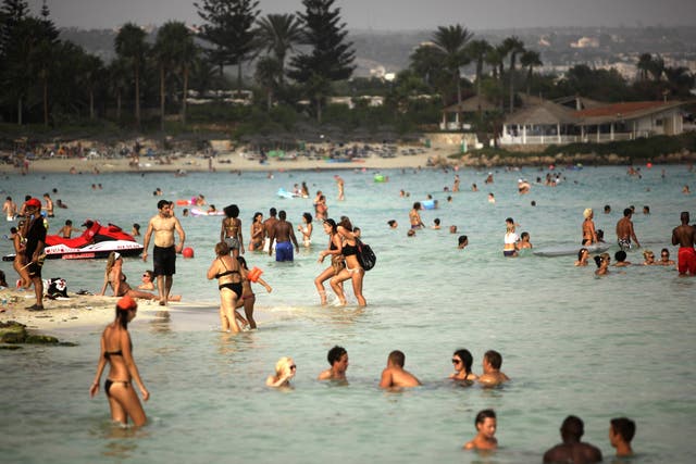The Mediterranean coastal resort of Ayia Napa on the southeast coast of Cyprus