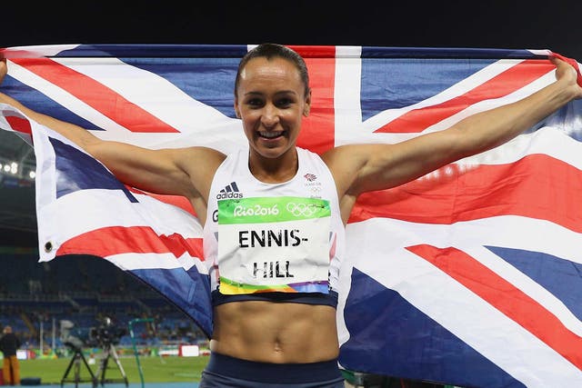 Jess Ennis-Hill shows her colours after winning silver in Rio