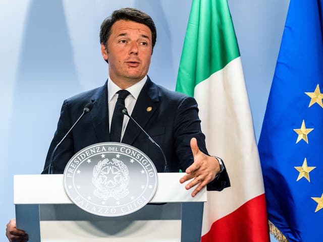 Italian PM Matteo Renzi