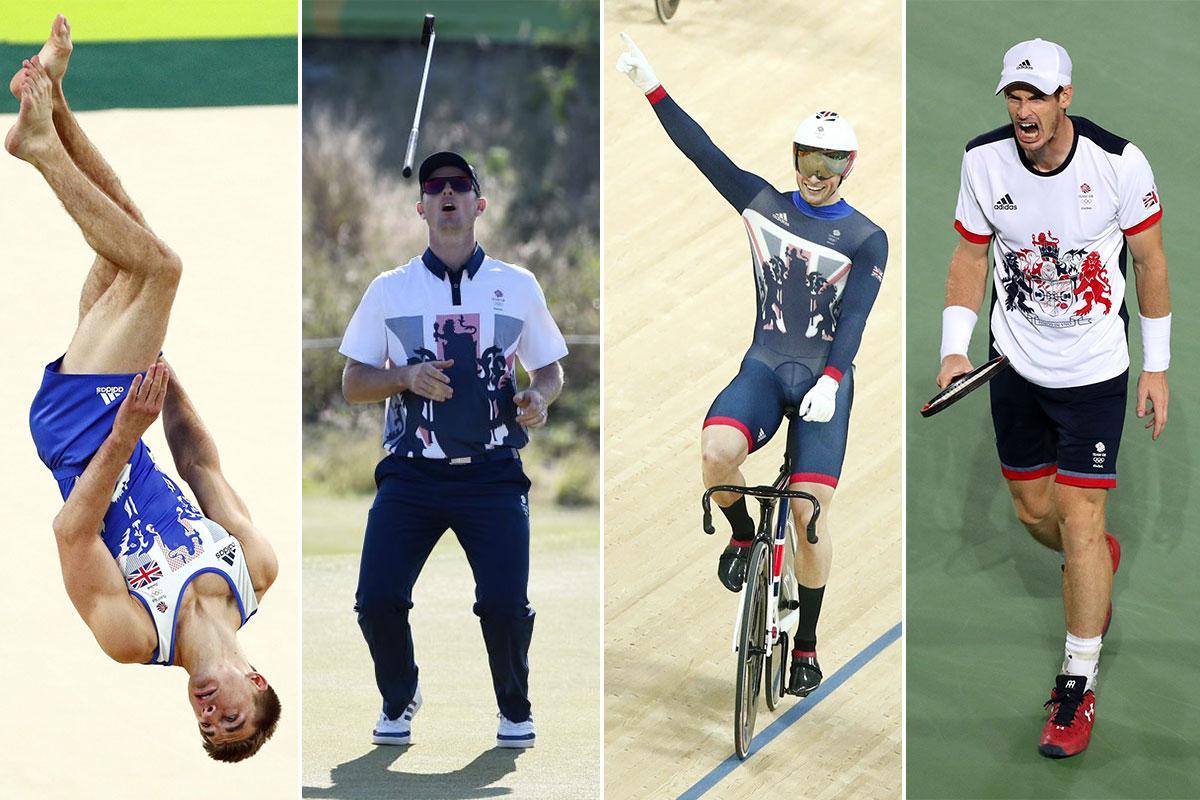 Just a few of Britain's winners: Max Whitlock (two gymnastics), Justin Rose (golf), Jason Kenny (sprint) and Andy Murray (tennis)