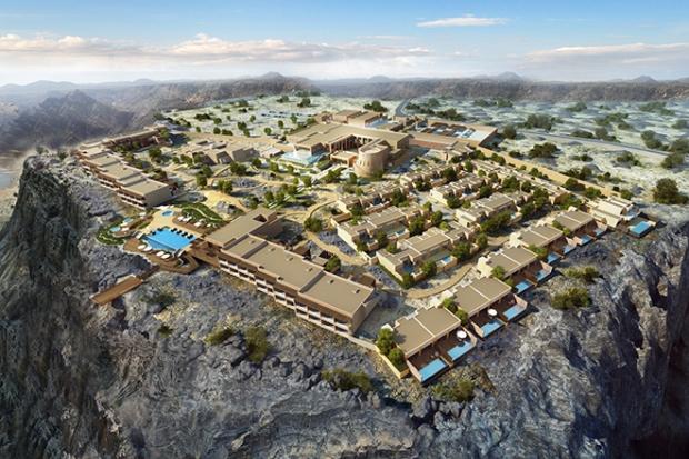 How we're told the new Anantara resort in Oman's Hajar mountains will look when it starts taking reservations in October