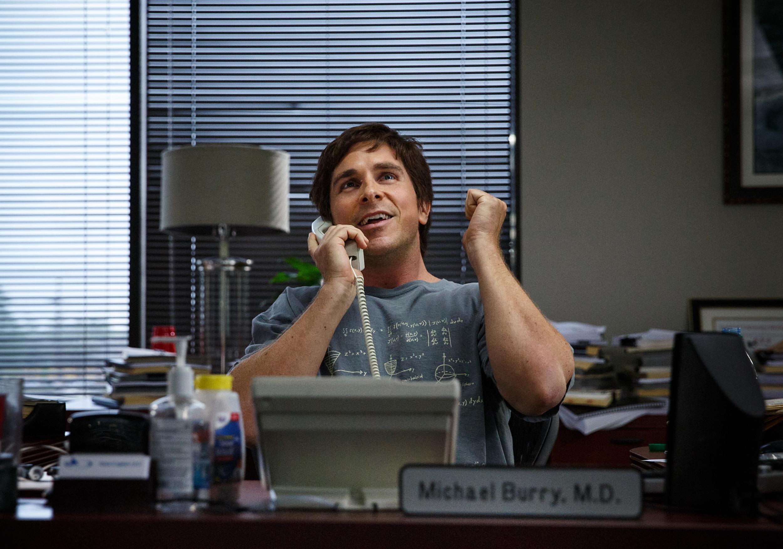 Christian Bale as the socially inpet?Michael Burry in ‘The Big Short’