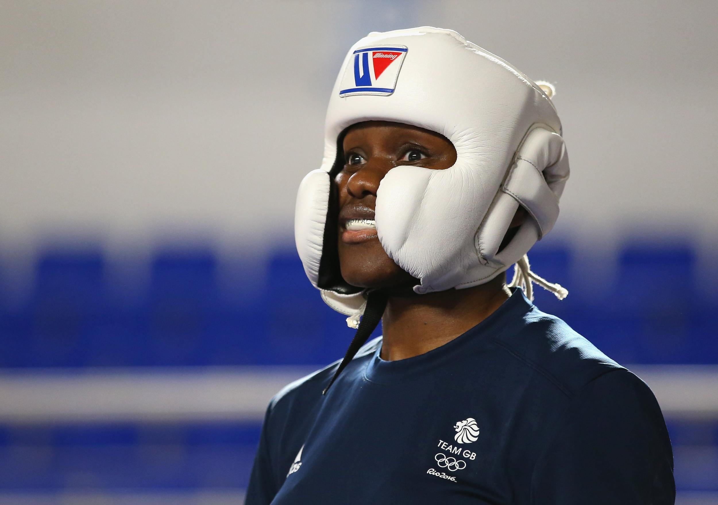 &#13;
Nicola Adams in training ahead of the Olympics (Getty )&#13;