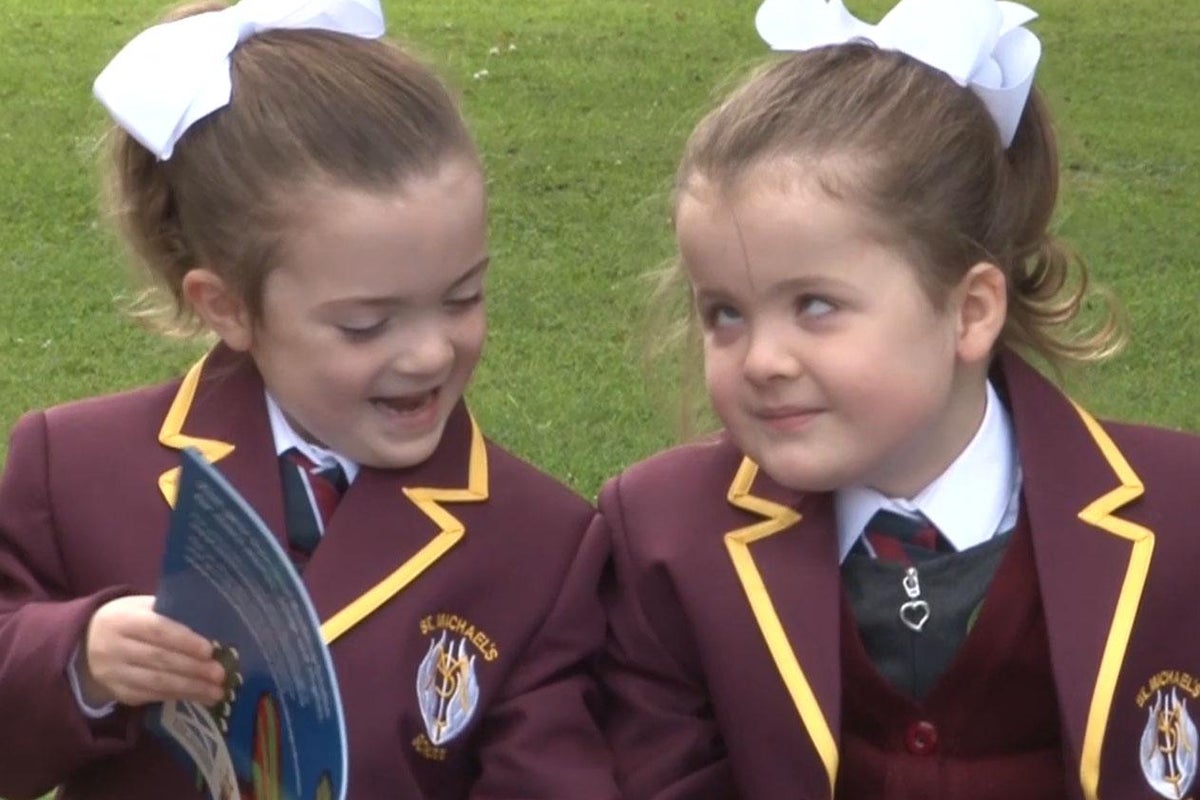 Teachers see double as 15 sets of twins start school in same area | The ...