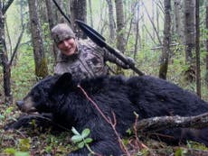 American hunter kills black bear on video with a spear, sparking backlash from animal advocates