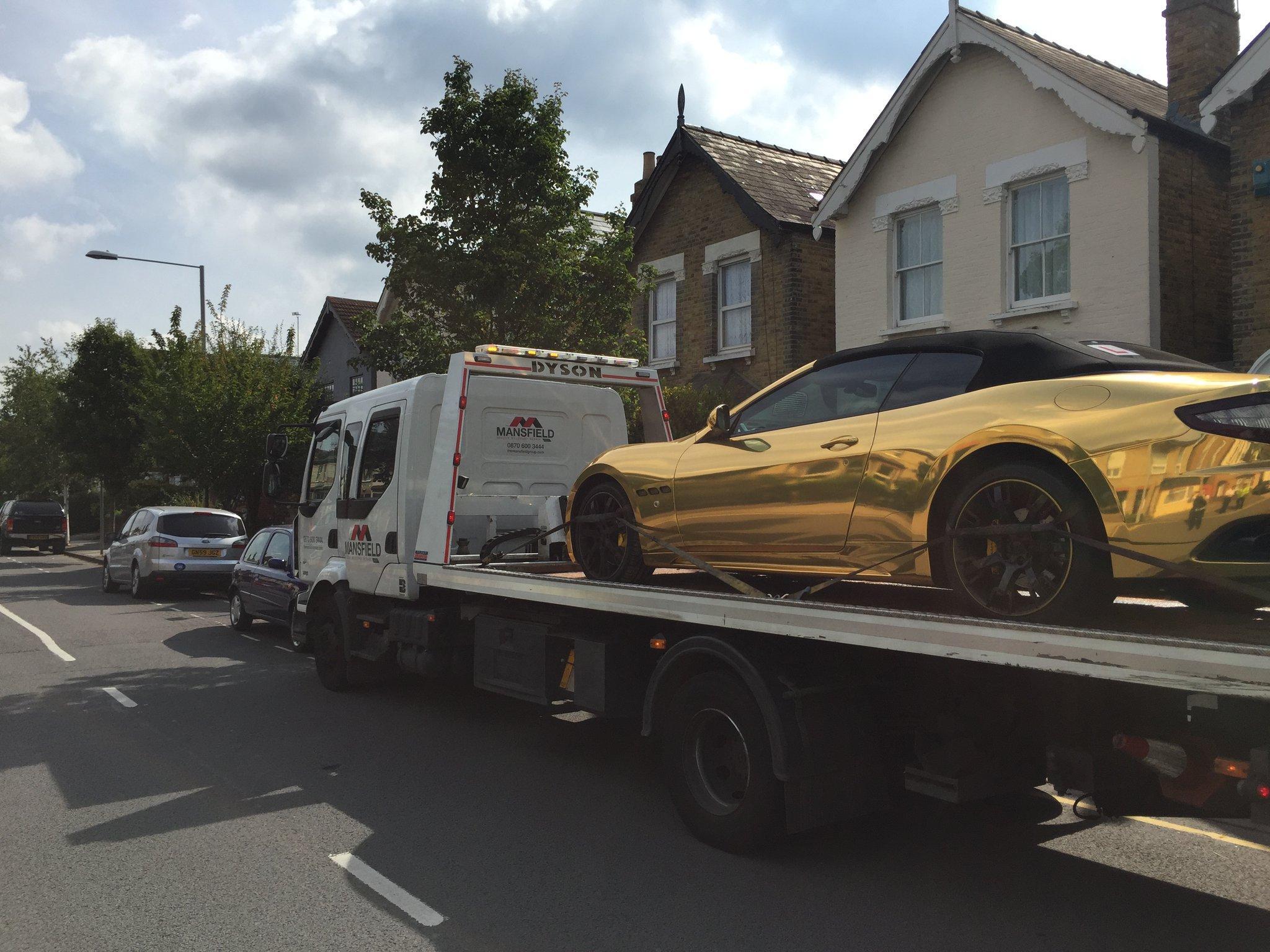 The supercar was seized by police after the driver of the car with L plates was discovered to have no insurance