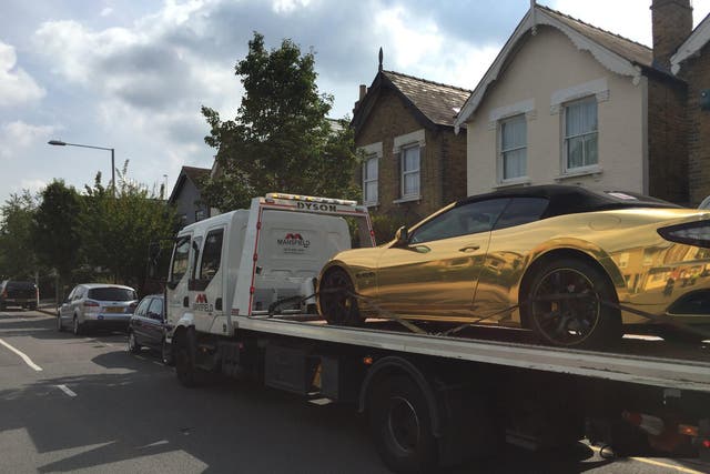 The supercar was seized by police after the driver of the car with L plates was discovered to have no insurance