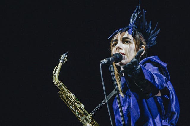 PJ Harvey performing at West Out West in Gothenburg
