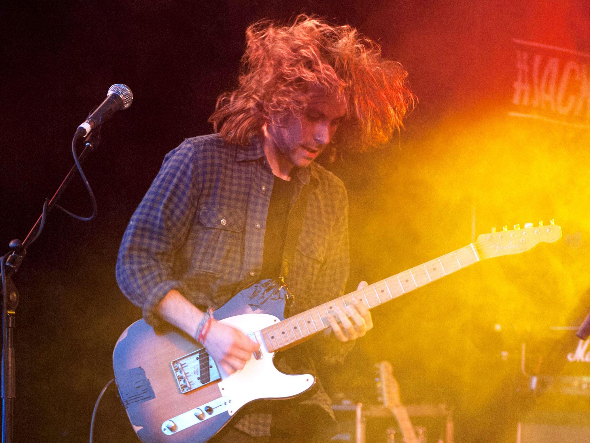 Mark performing with Black Foxxes at The Beach Sessions at Boardmasters, Newquay, Cornwall