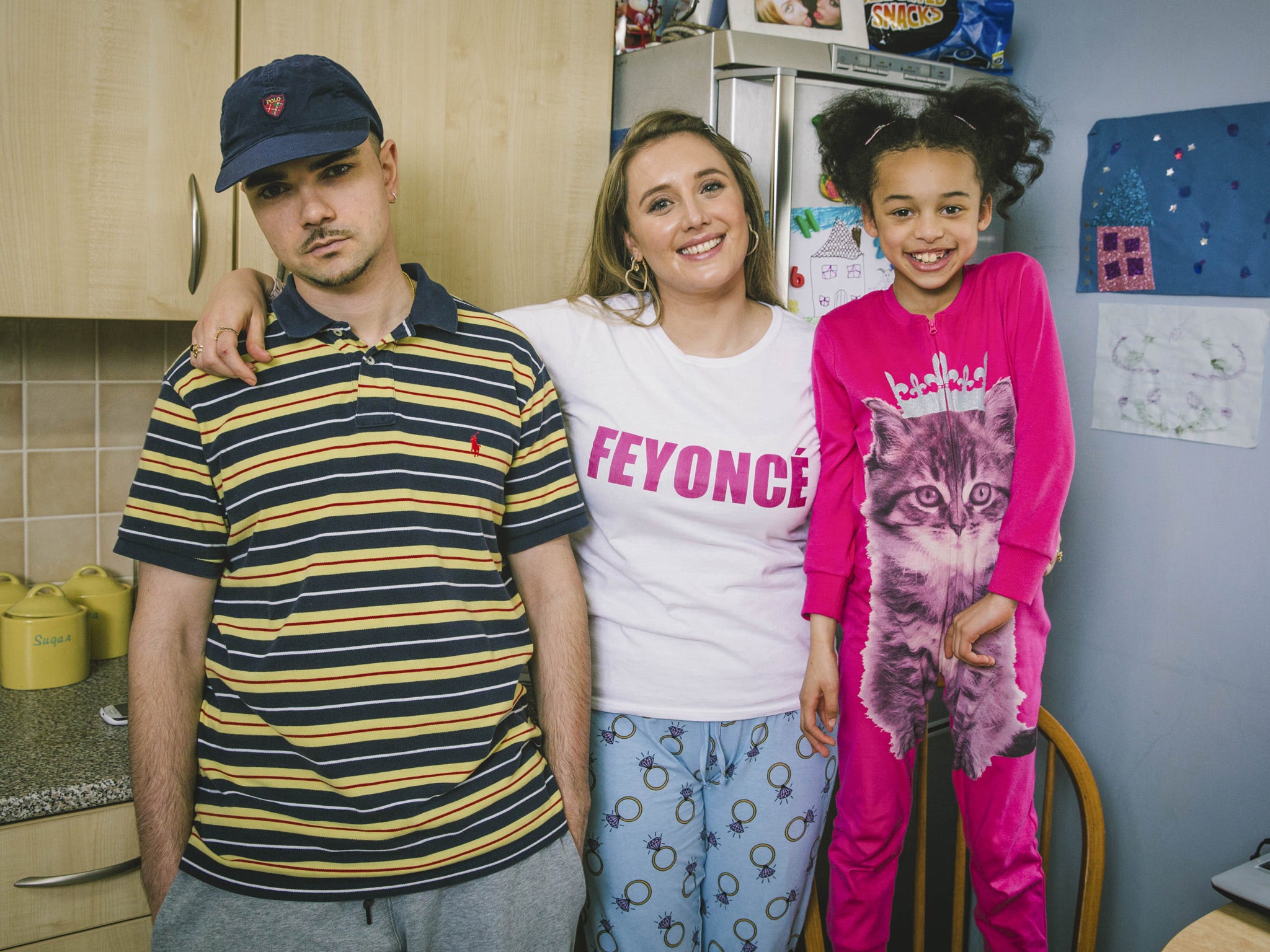 Grindah, Miche (Lily Brazier) and Angel (Olivia Jasmine Edwards)