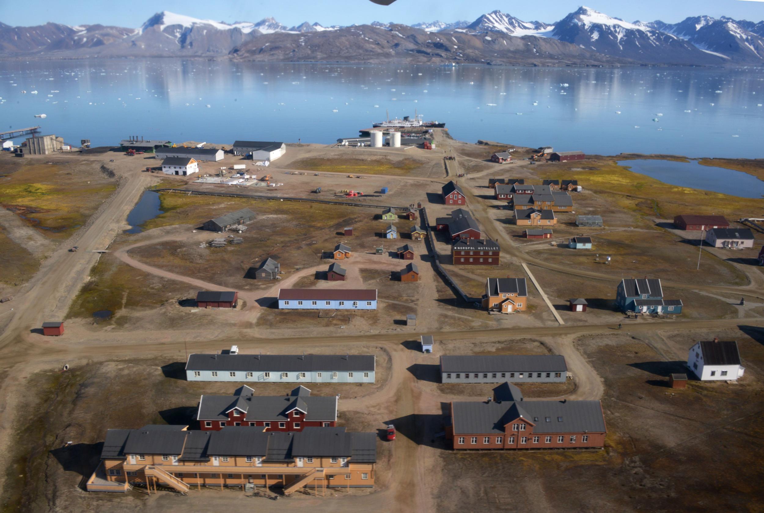 The lonely Arctic research town of Ny-Alesund, on the largest island in Svalbard