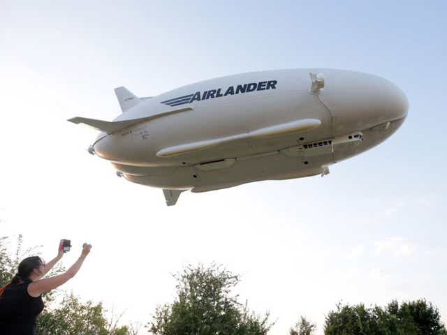 The Airlander 10 makes its successful maiden flight yesterday