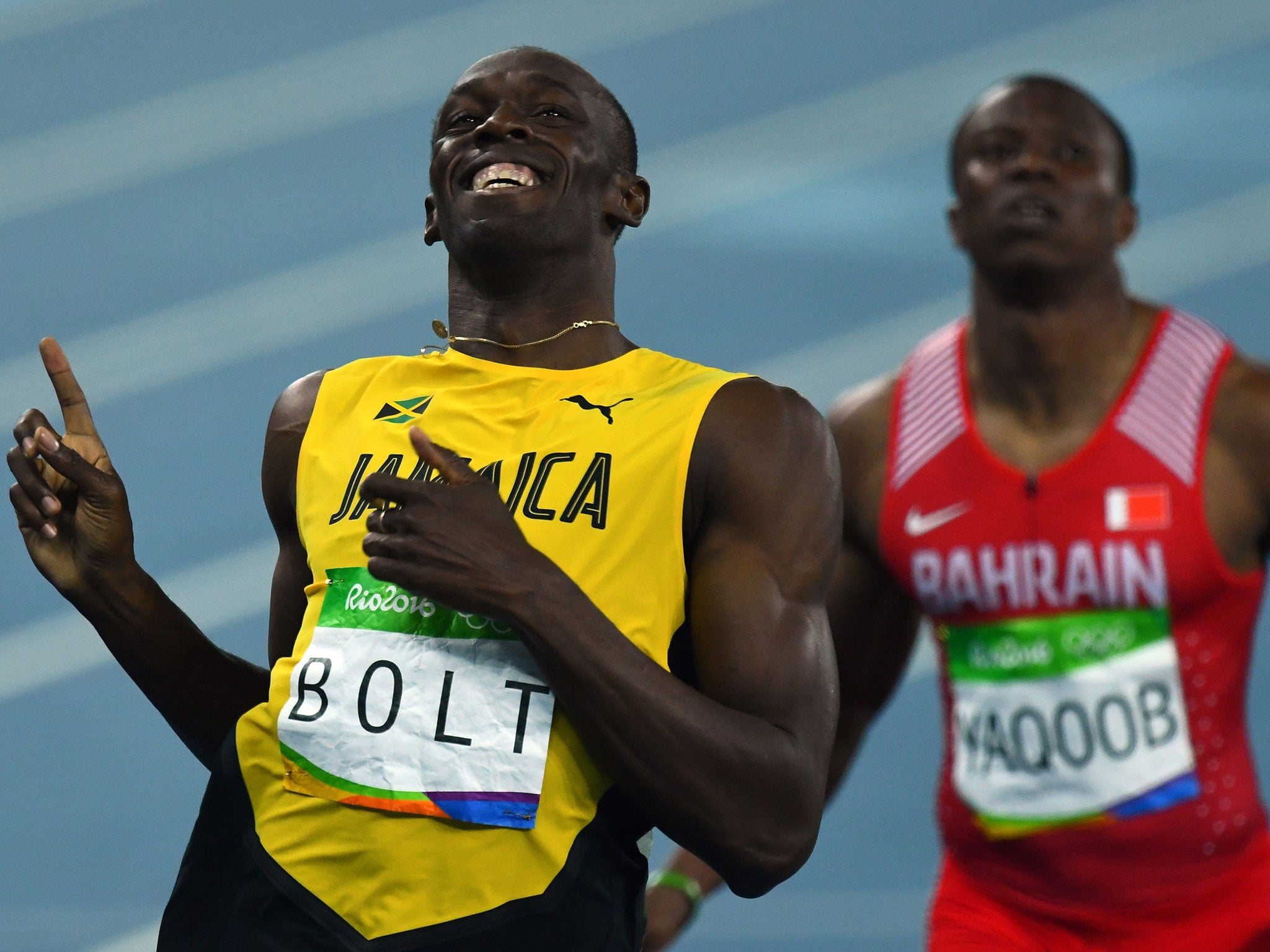 Bolt eased into the men's 200m final