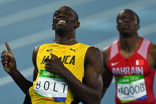 Bolt eased into the men's 200m final