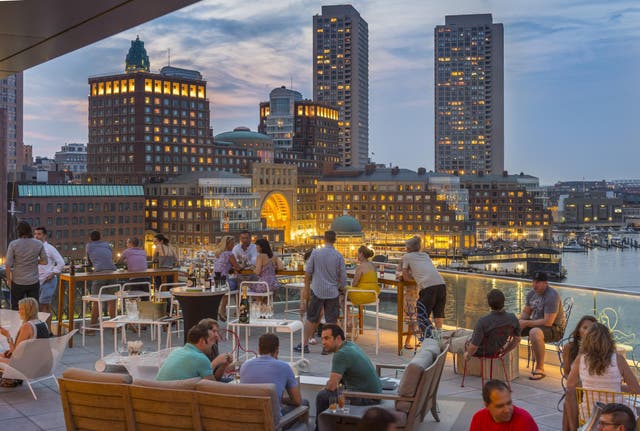 The hotel’s rooftop Lookout bar