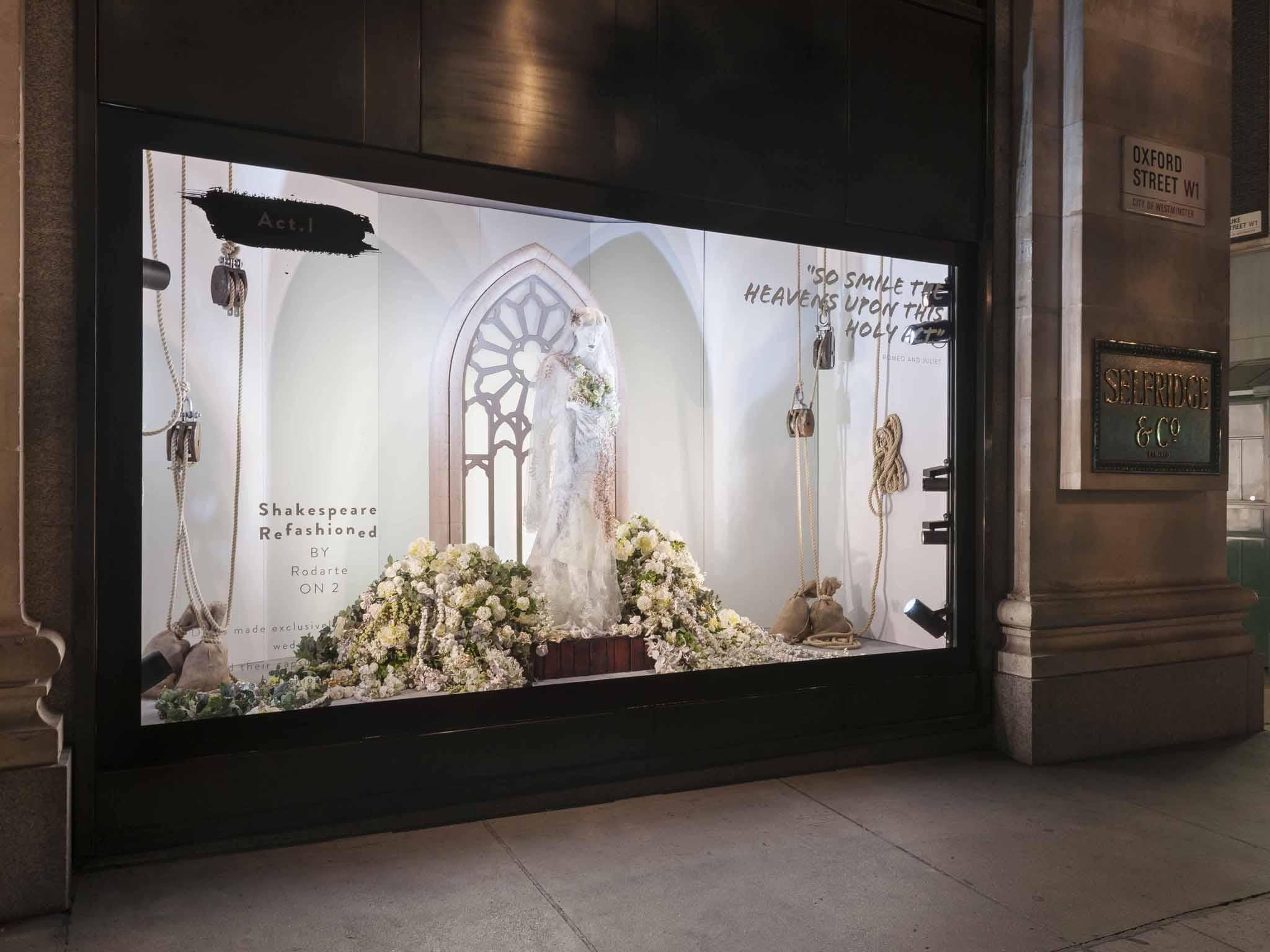 Selfridges Refashion windows: Romeo and Juliet by Rodarte