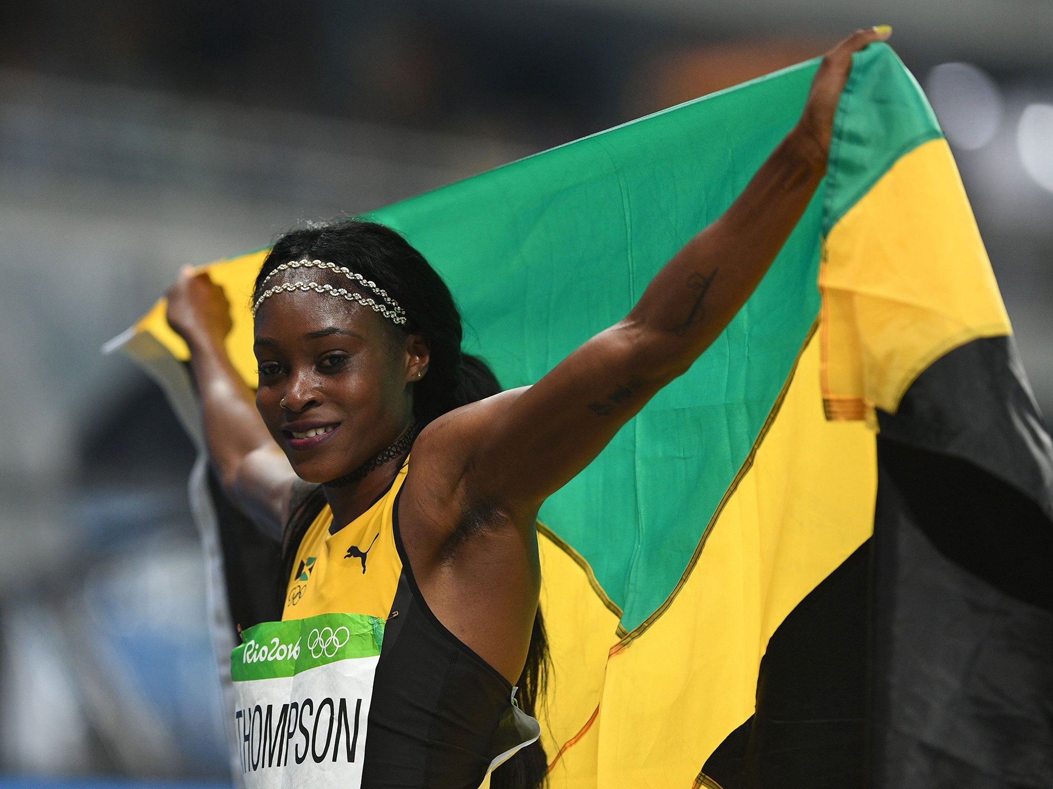 Elaine Thompson after her race