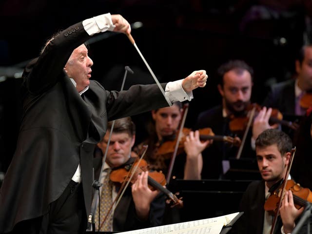 Daniel Barenboim conducts the West-Eastern Divan Orchestra at the BBC Proms