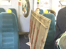 Two girls hit as ceiling collapses on Southern Rail train
