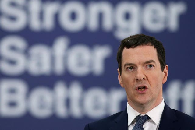George Osborne delivering his speech on the potential economic impact to the UK on leaving the EU, at a B&Q Store Support Office in Eastleigh, in May
