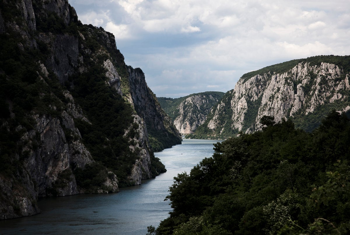 The Iron Gate, a gorge on river Danube on the border between Serbia and Romania