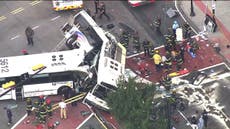 Newark bus crash: One dead and 19 injured after two vehicles collide at intersection