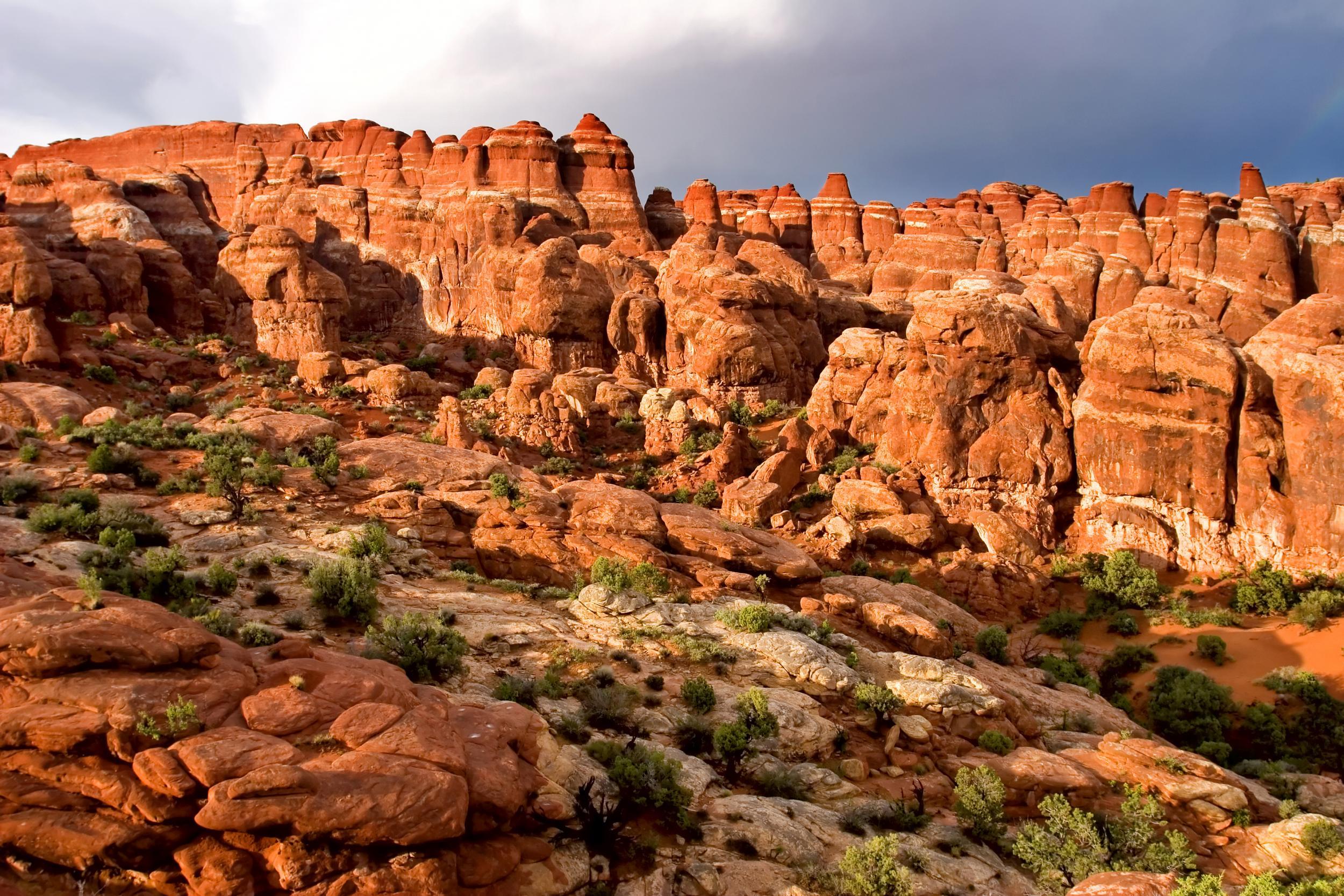 The Fiery Furnace formation in Arches National Park, Utah