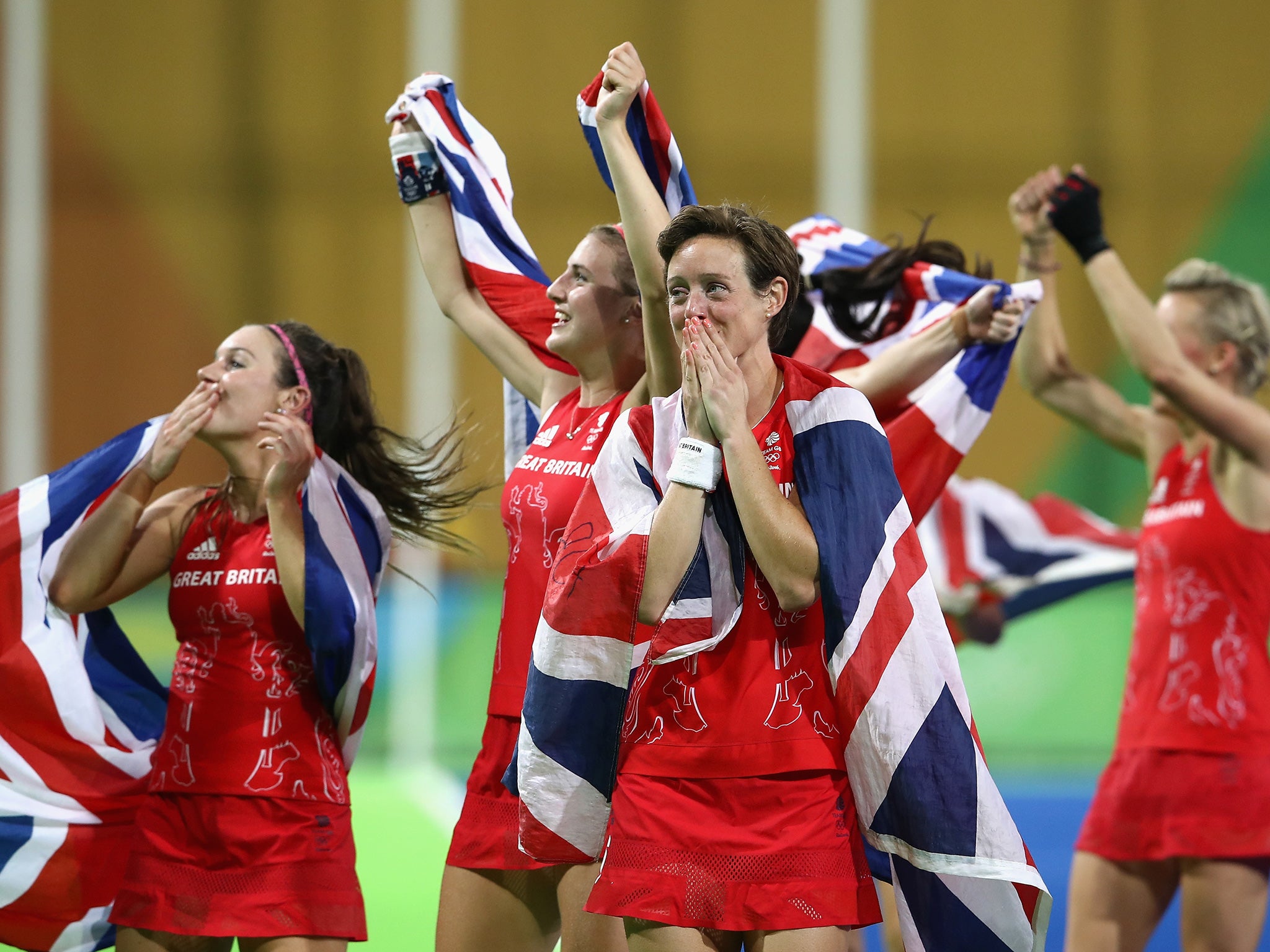 Hannah McLeod can barely contain her emotion after Britain's historic win