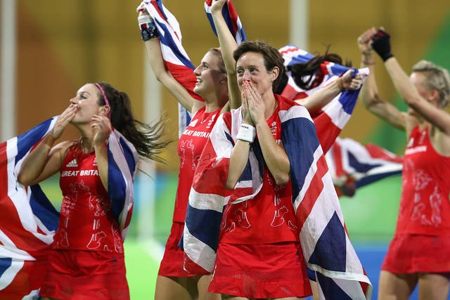Hannah McLeod can barely contain her emotion after Britain's historic win