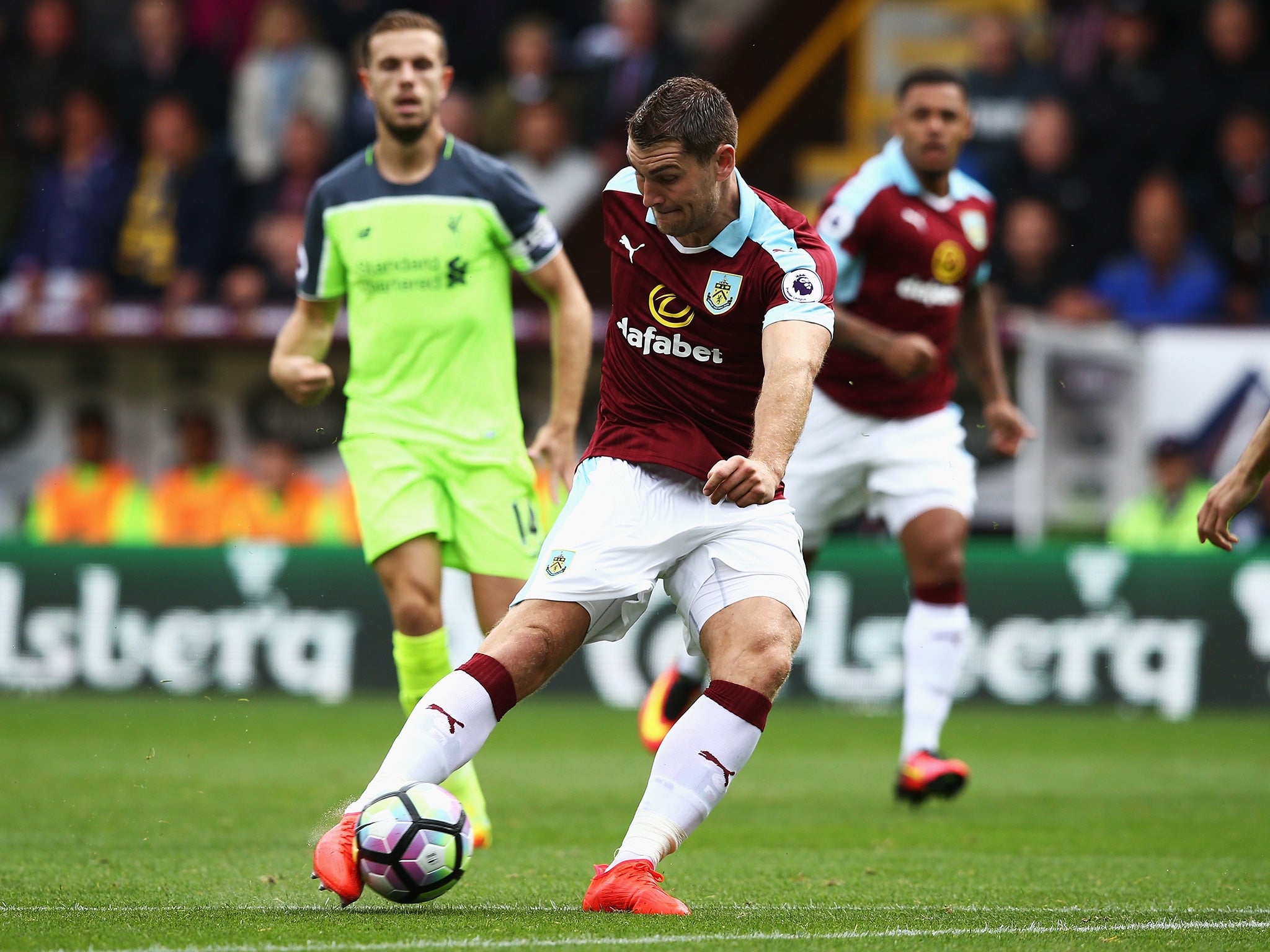 Vokes shoots from the edge of the box to open the scoring