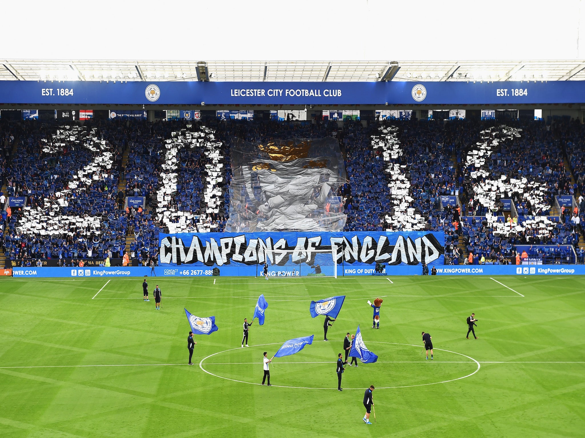 The Leicester fans gave their players a heroes' welcome