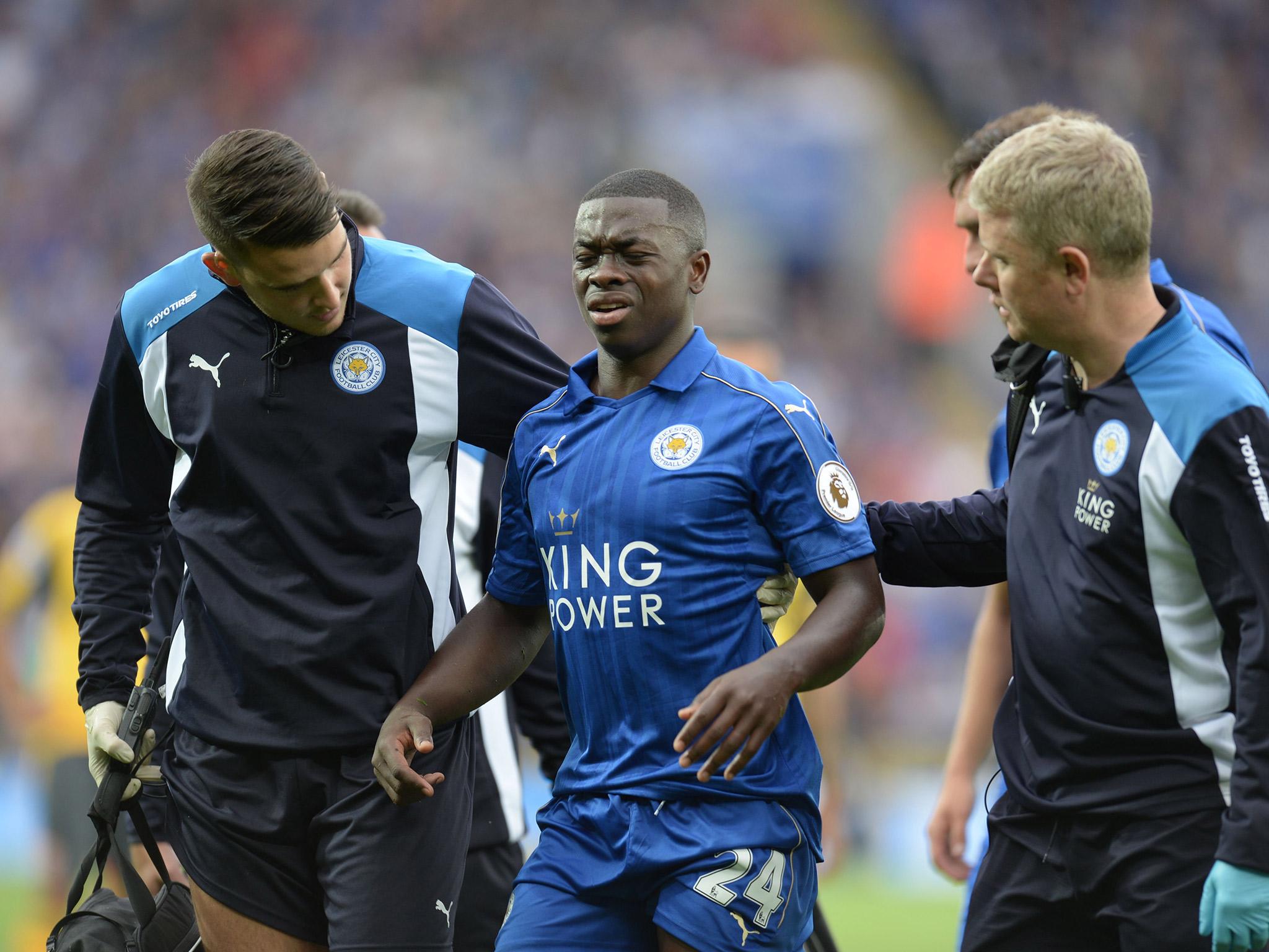 Nempalys Mendy was forced off with an ankle injury