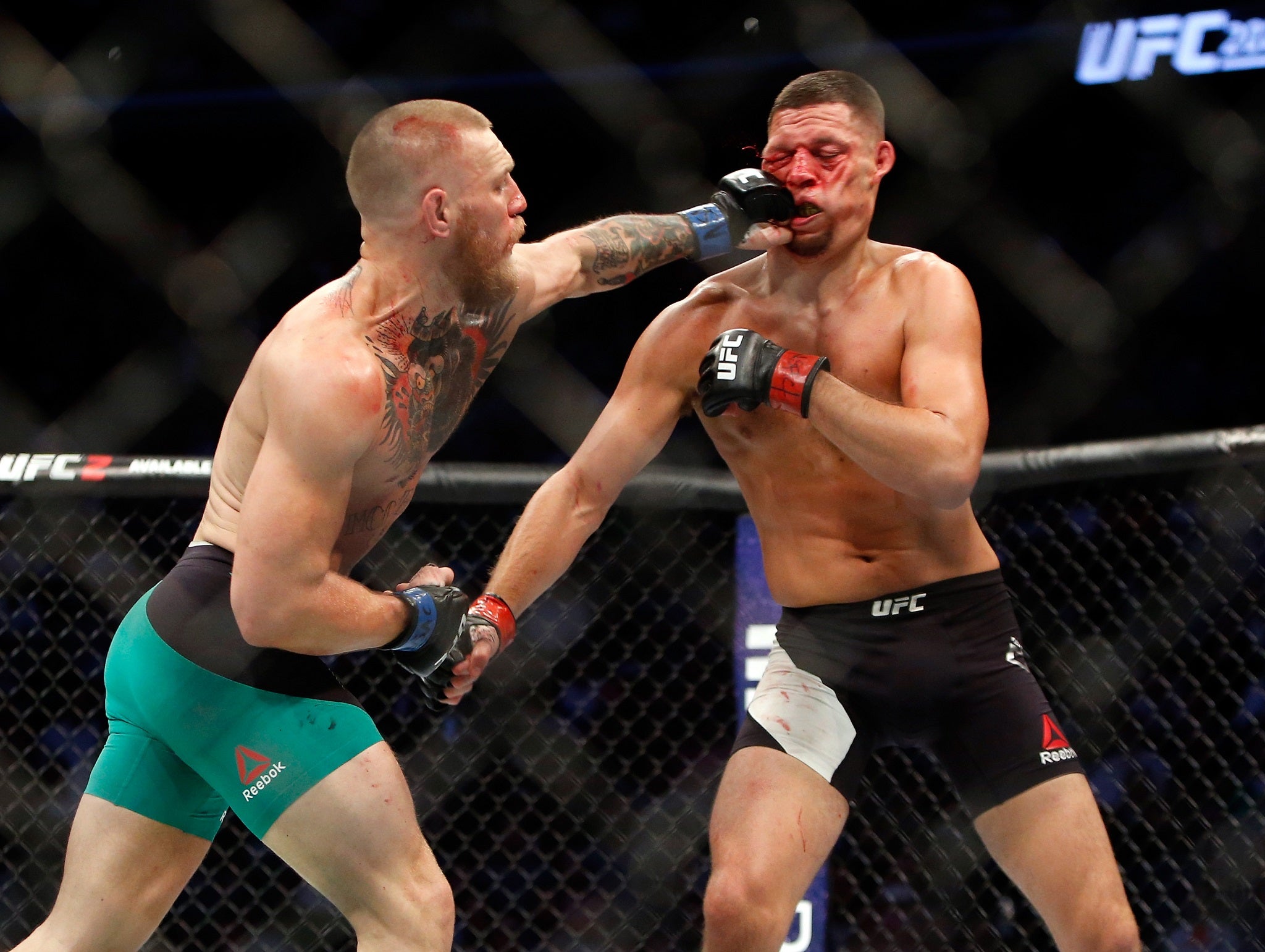 Conor McGregor beat Nate Diaz by majority decision at UFC 202