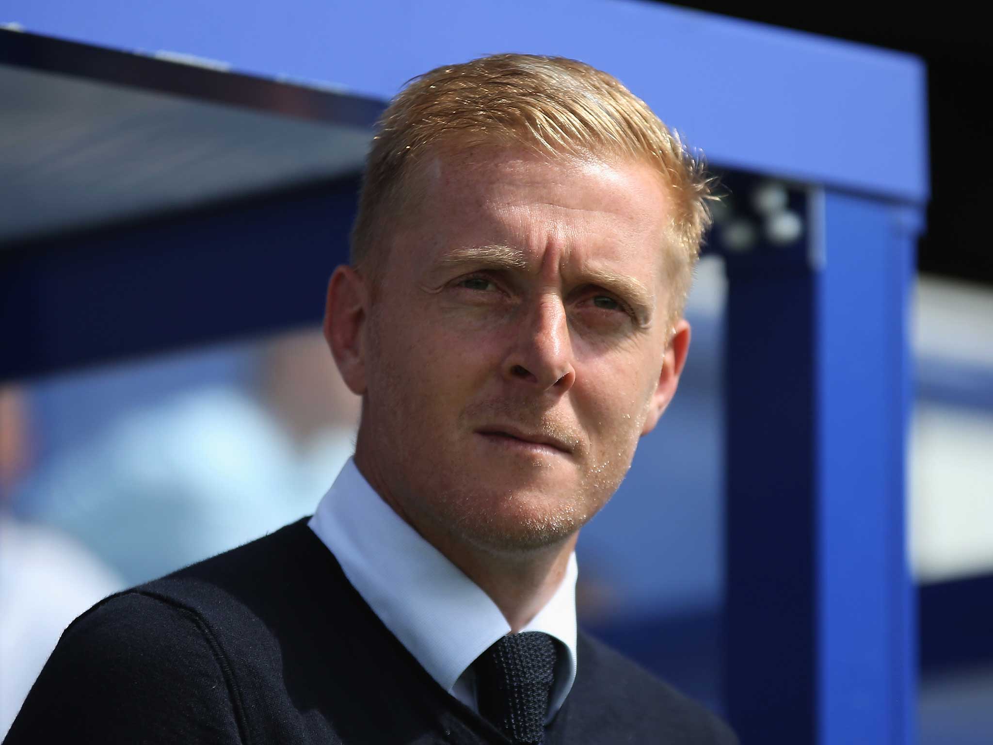 Garry Monk watches his Leeds side at Sheffield Wednesday