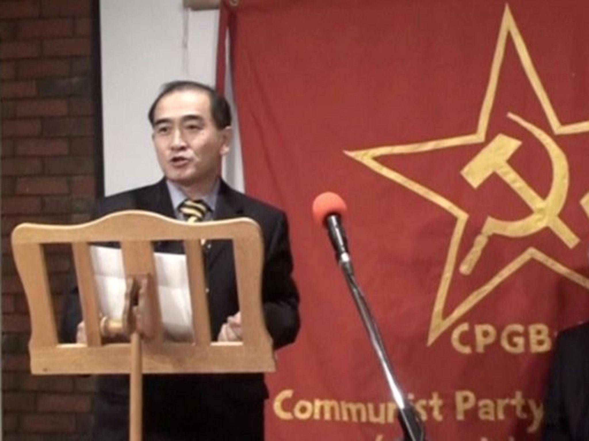 Thae Yong Ho, North Korea's deputy ambassador in London who has defected with his family, speaks on a podium in London, Britain in a still image taken on 17 August, 2016 from file footage