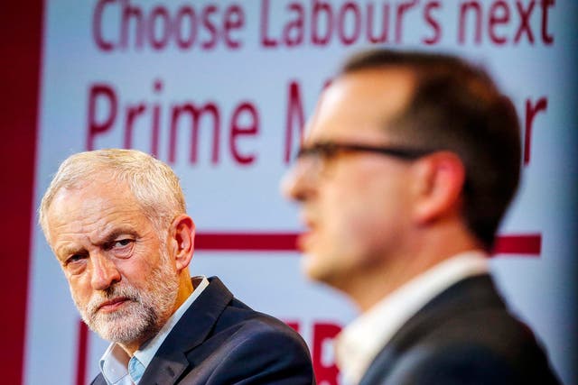 Jeremy Corbyn and Owen Smith (right) Friday August 12, 2016