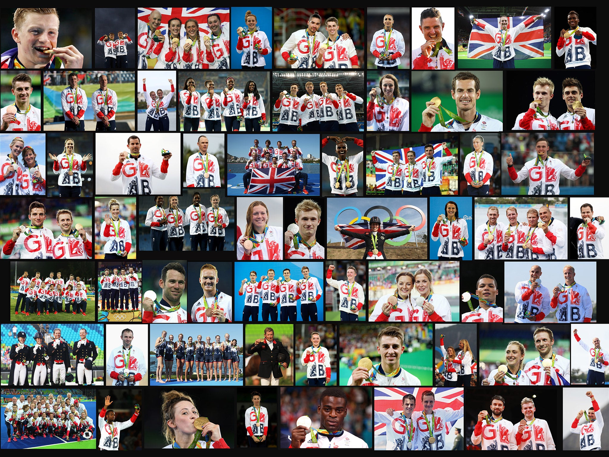 All 67 medal winners from Team GB at the Rio 2016 Olympic Games