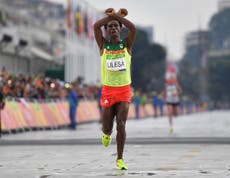Ethiopian state TV censors marathon runner’s finishing line protest