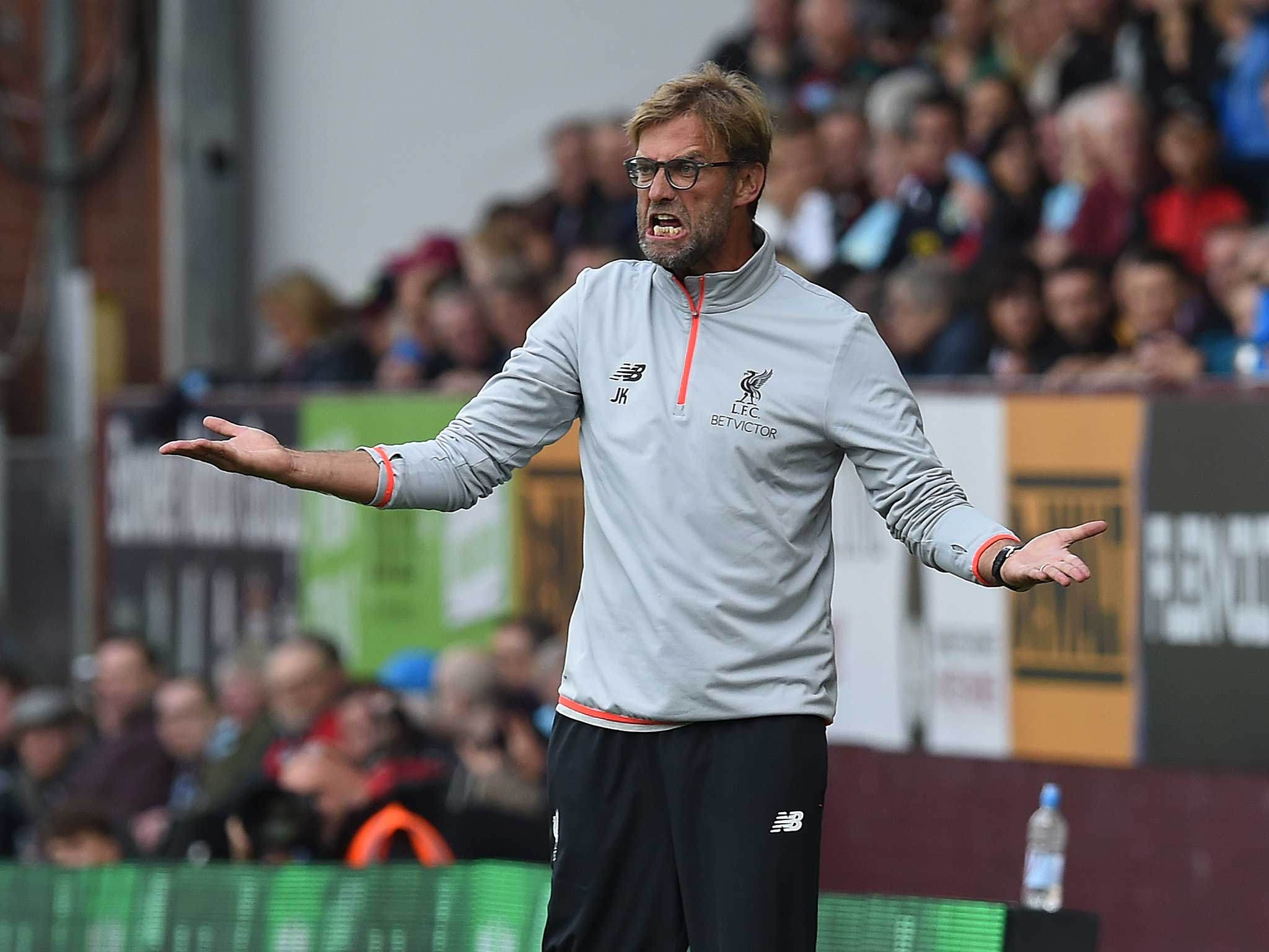 Jurgen Klopp revealed he was ‘angry’ after the defeat by Burnley