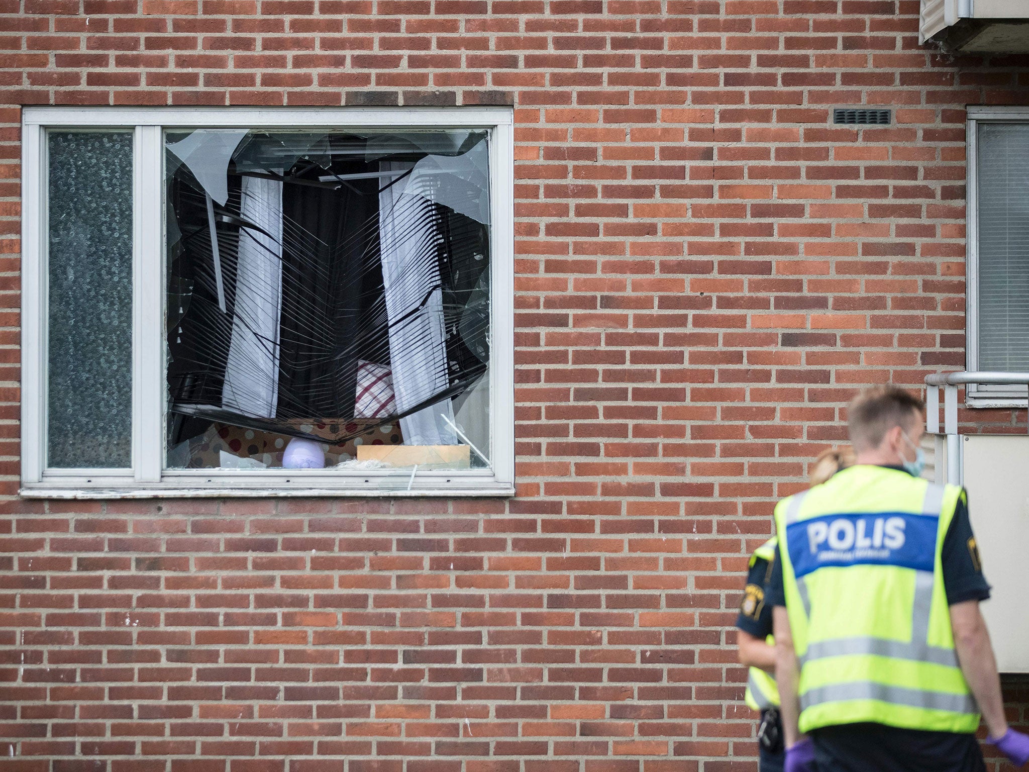 The child was visiting relatives in the area when the grenade was thrown through a flat window