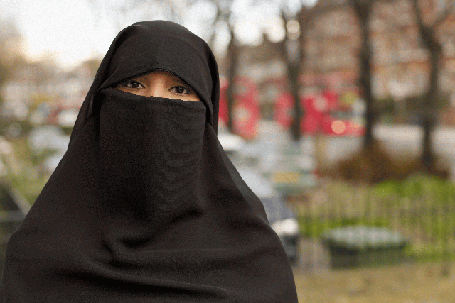 The school said good communication between teachers and students required the face to be seen. The niqab, shown here, leaves only the eyes exposed.